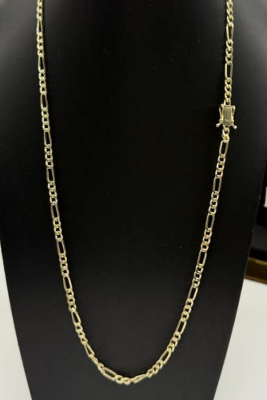 Corrente Grumet 3 por 1 3mm Moeda Antiga Banhada Ouro 24k 70cm