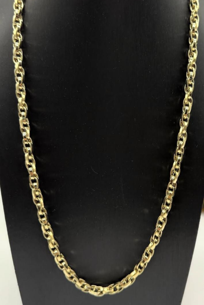 Corrente Cartier Balão 8mm Moeda Antiga Banhada Ouro 24k 70cm