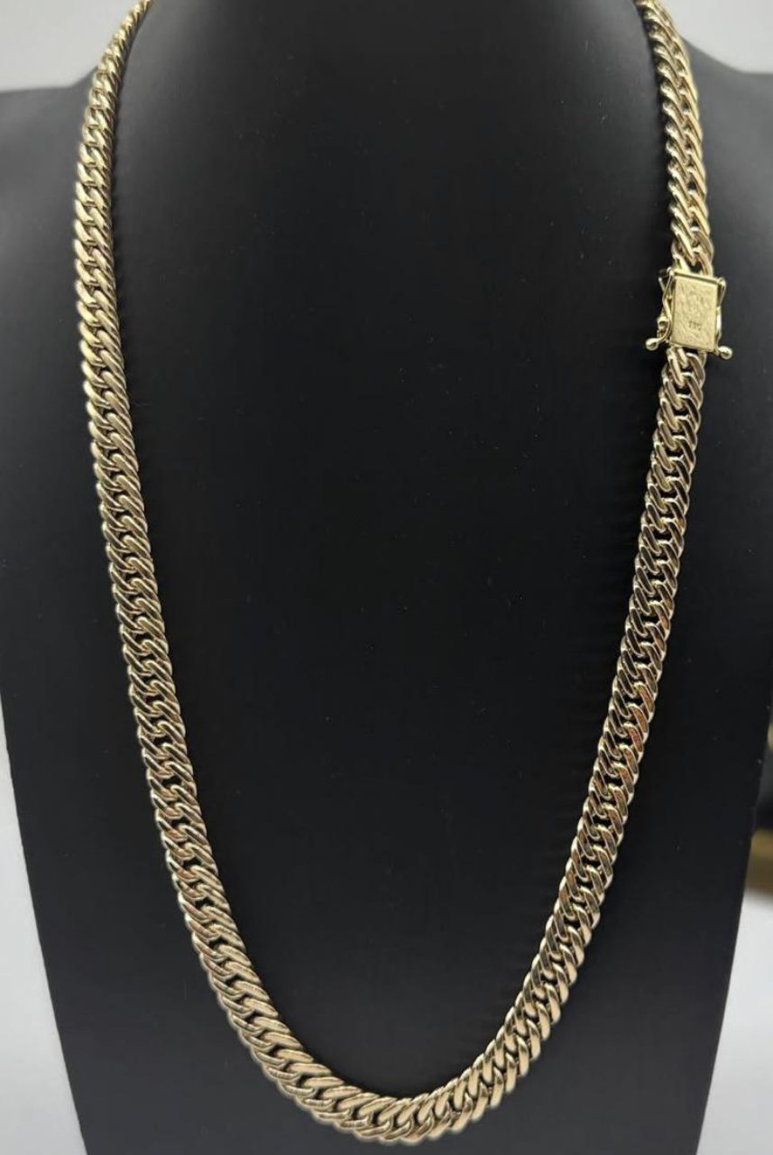 Corrente Grumet Dupla 10mm Moeda Antiga Banhada Ouro 24k 70cm
