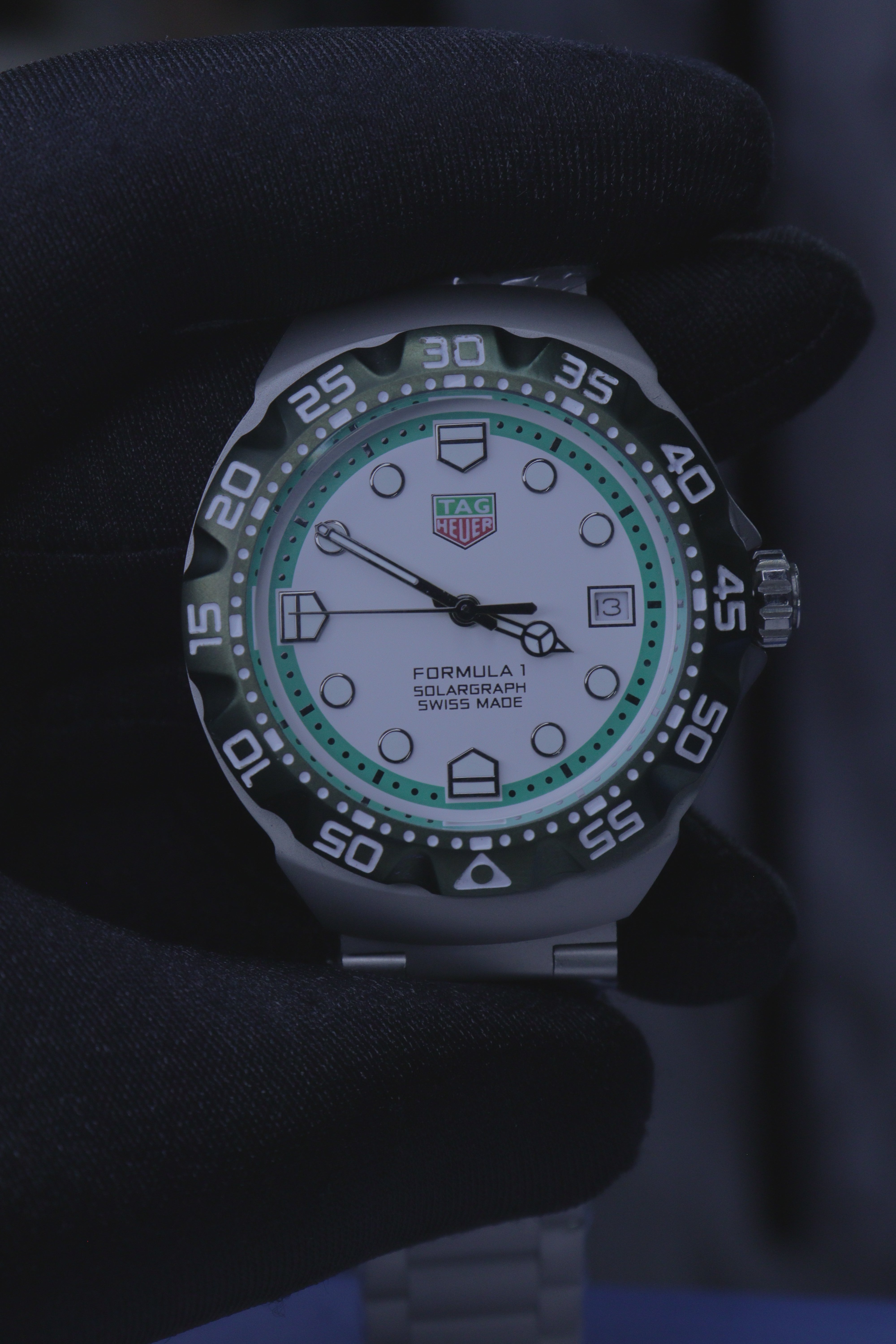 TAG Heuer Formula 1 Solargraph Branco e Verde