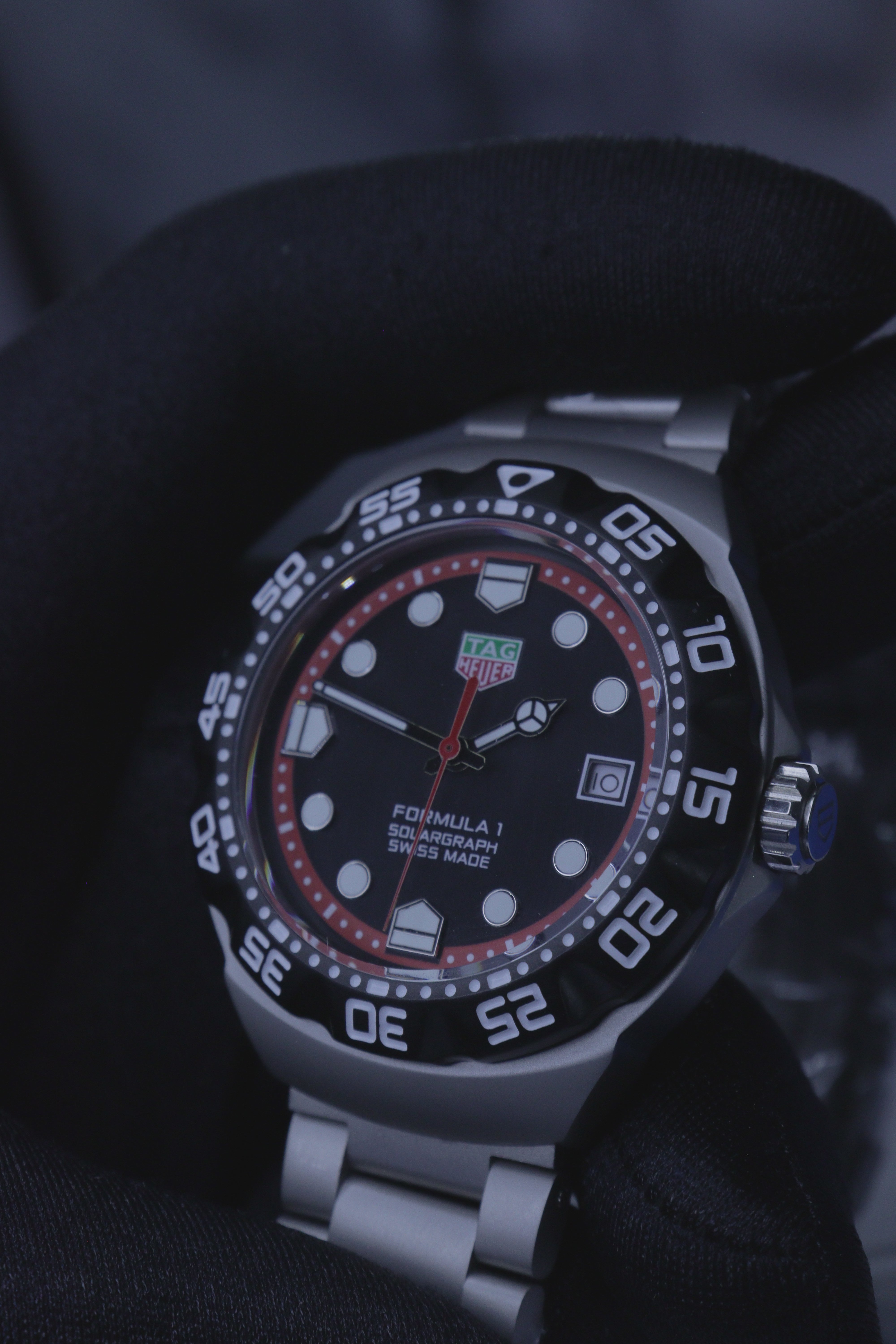 TAG Heuer Formula 1 Solargraph Preto e Vermelho