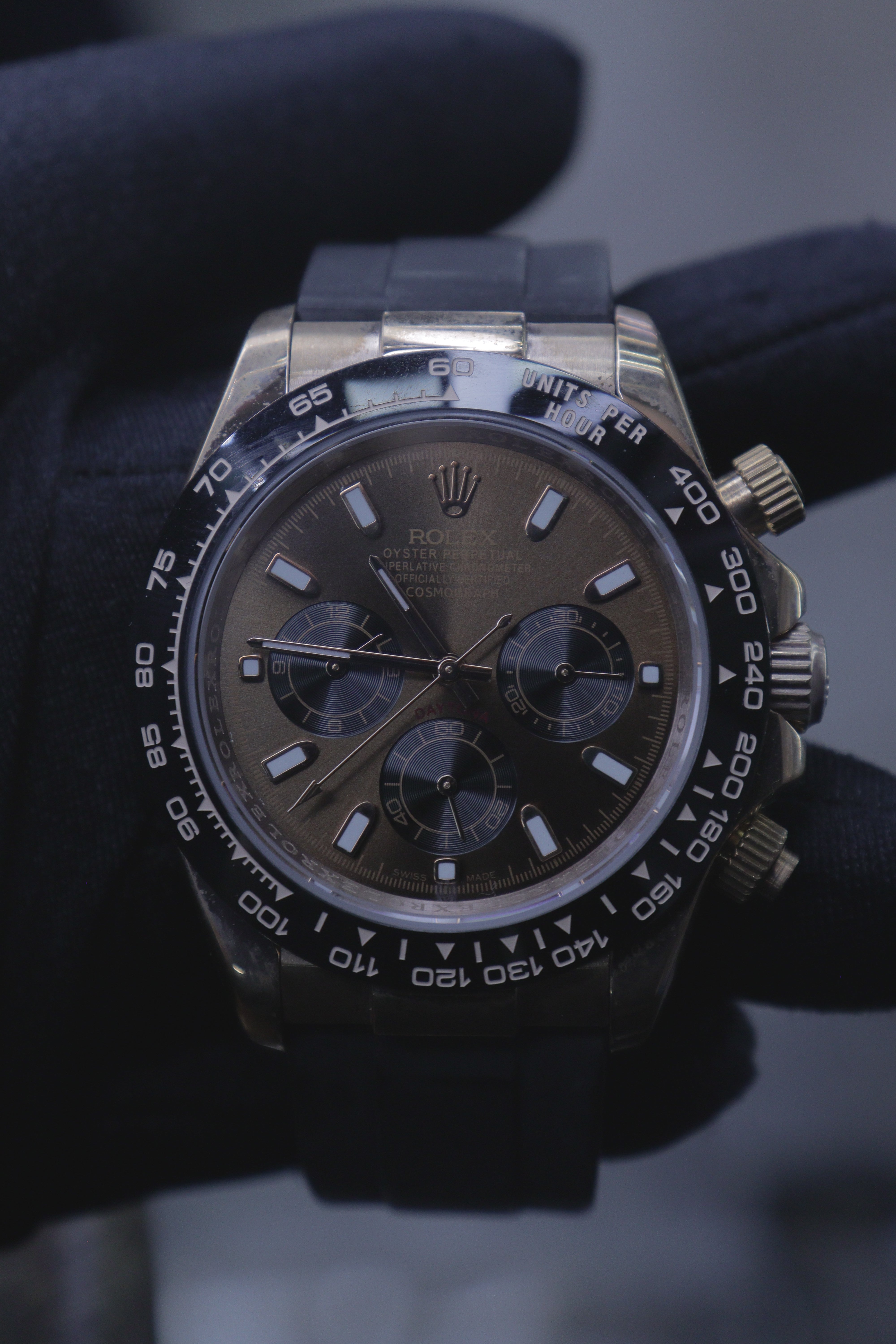 Rolex Oyster Perpetual Cosmograph Daytona Mostrador Cinza Olive