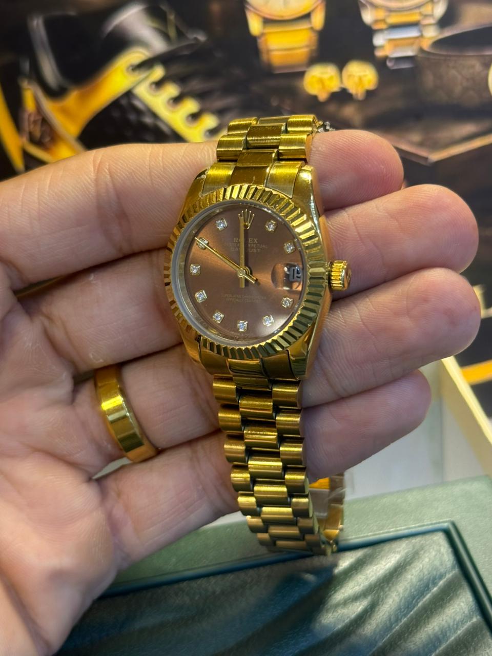 Rolex Datejust – Rosê Madre Pérola Gold