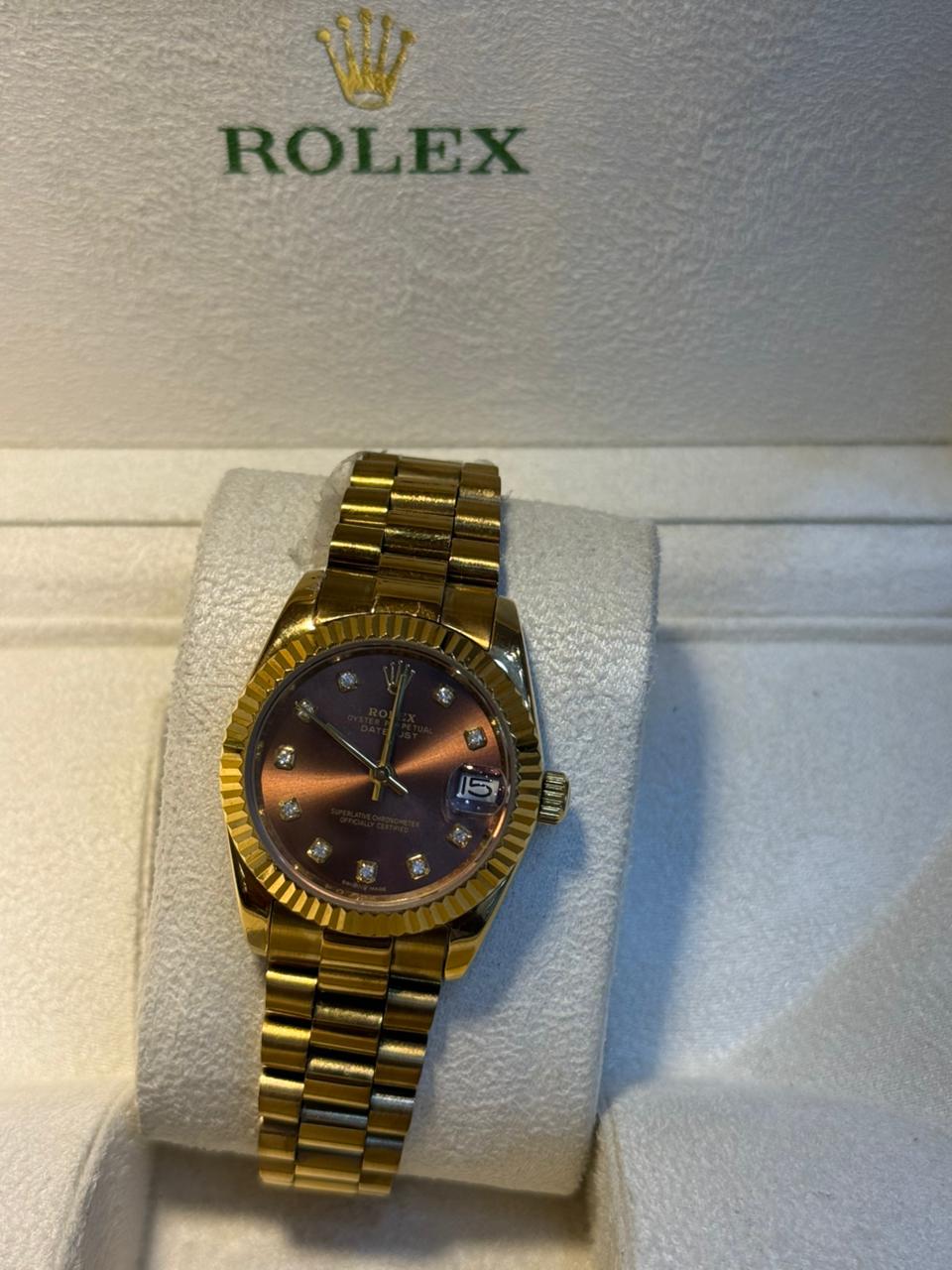 Rolex Datejust – Rosê Madre Pérola Gold