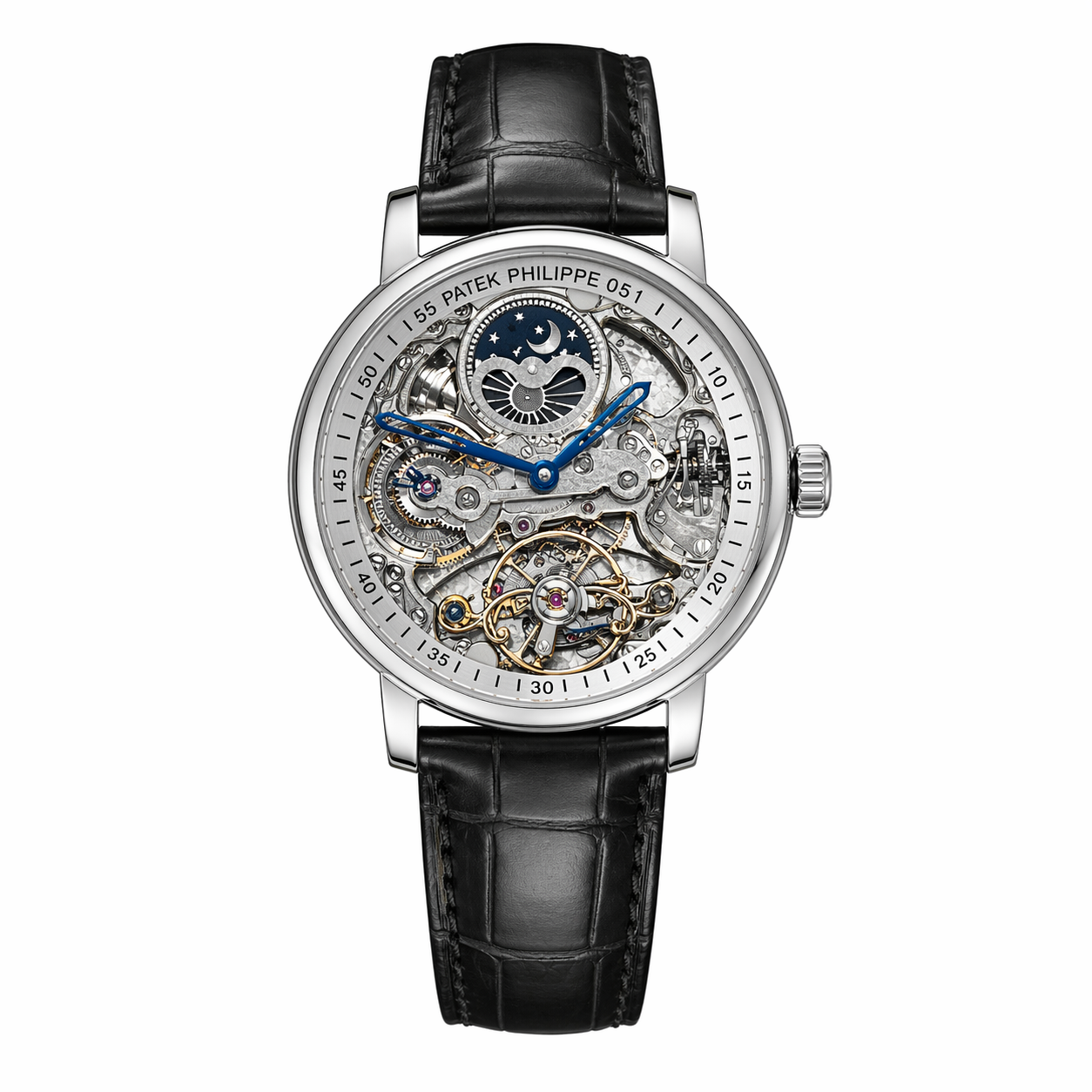 Patek Philippe Grand Complications Moon Phase – Prata / Azul