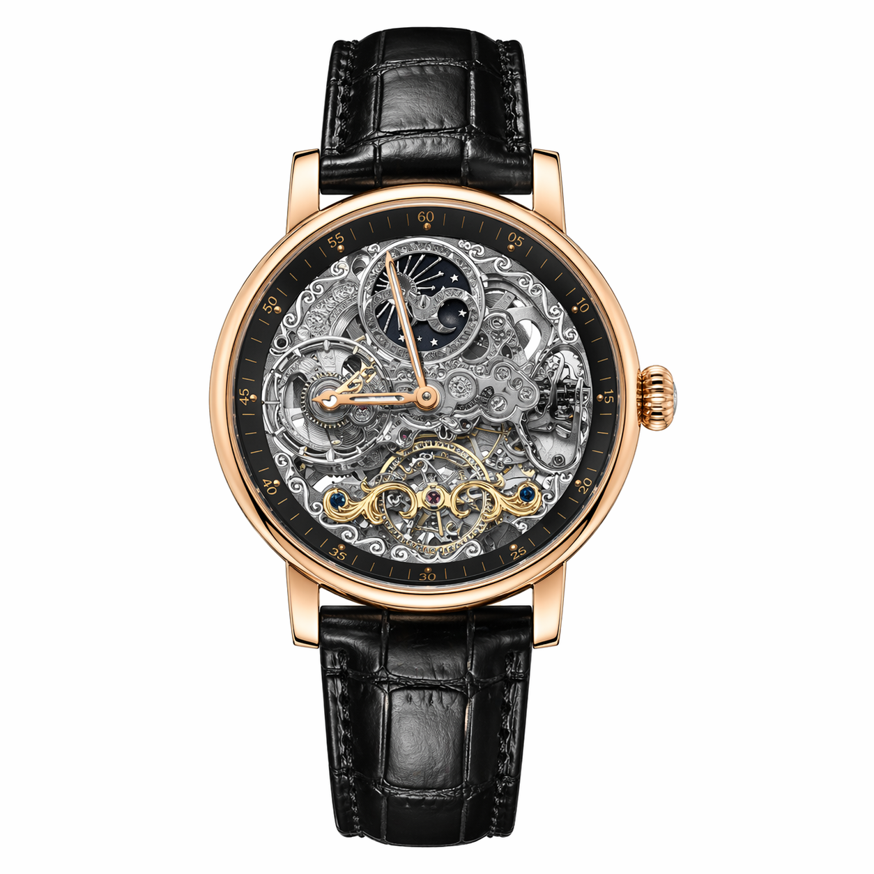 Patek Philippe Complications Skeleton – Rosé / Couro Preto
