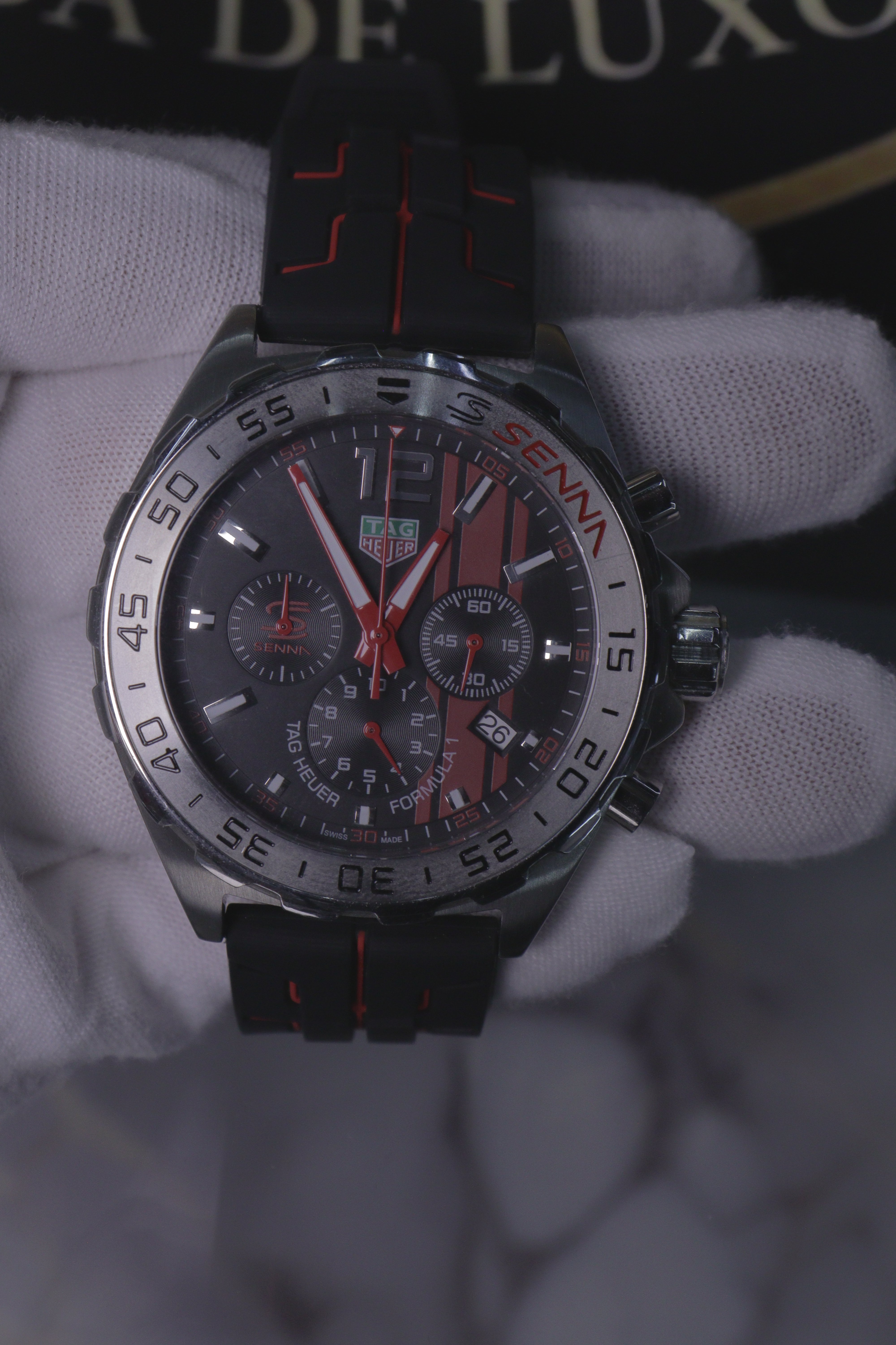 TAG Heuer Formula 1 x Senna Edição Especial Preto e Vermelho