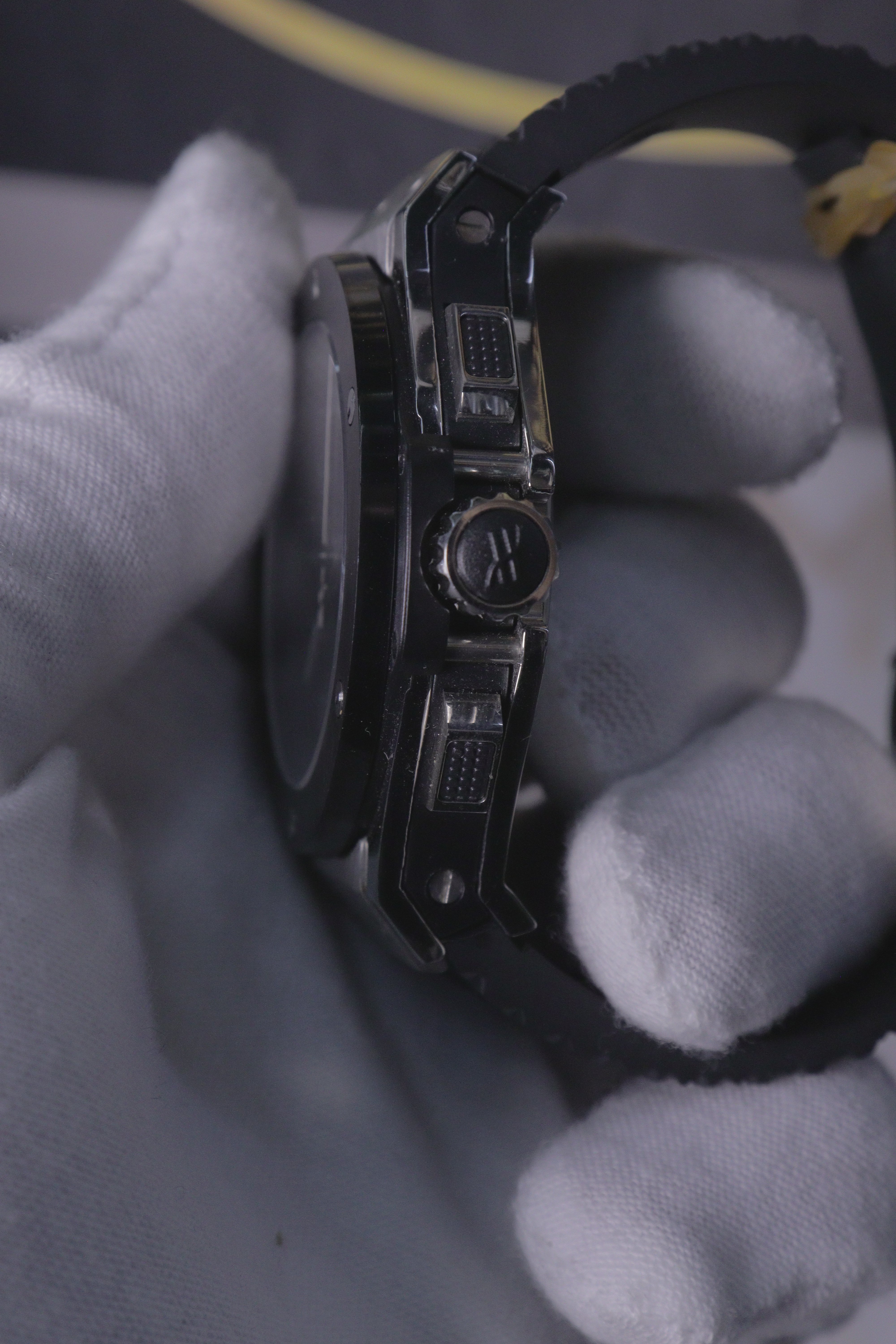 Hublot Big Bang Original Aço e Cerâmica Preta com Índices Baton