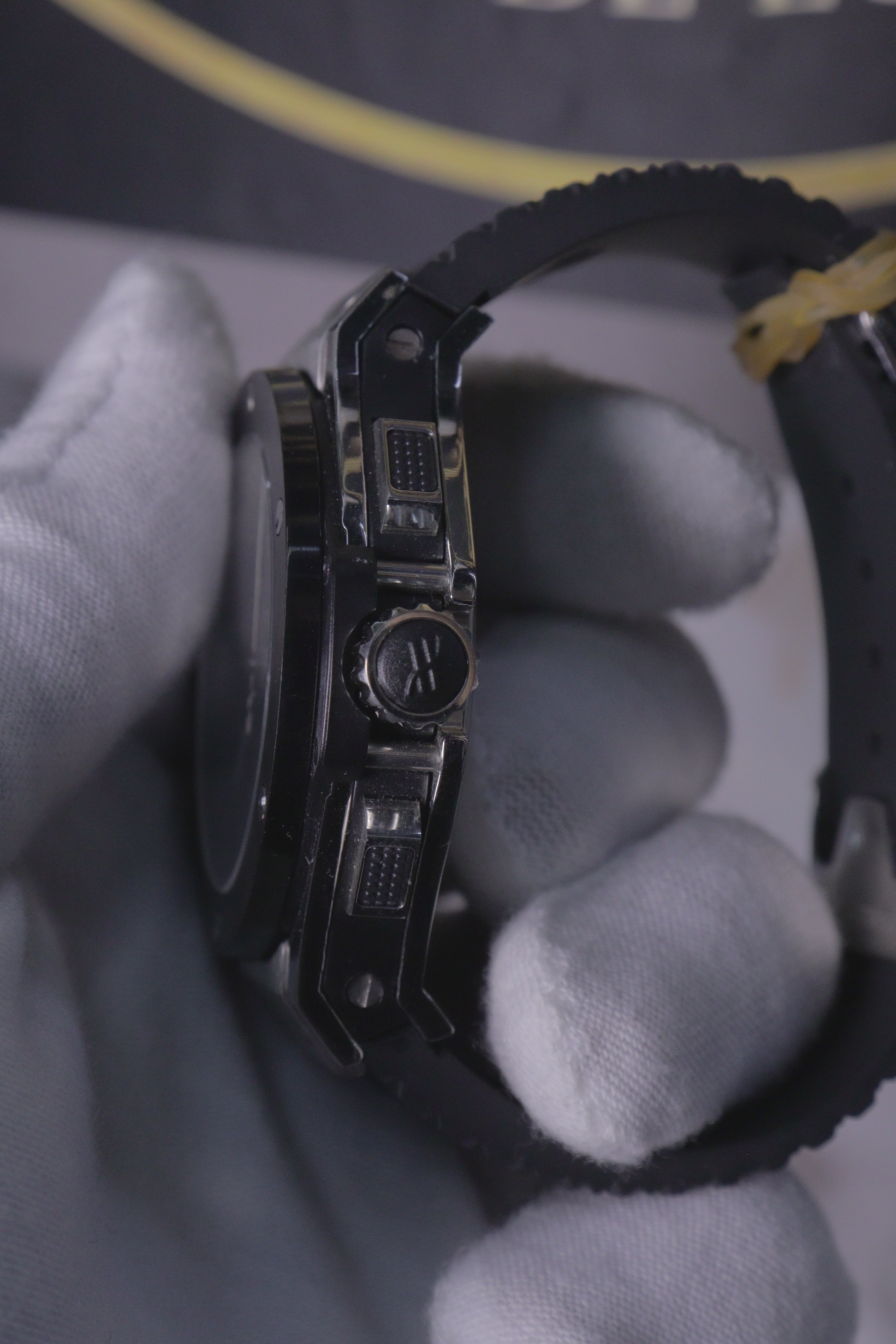 Hublot Big Bang Original Aço e Cerâmica Preta com Índices Baton