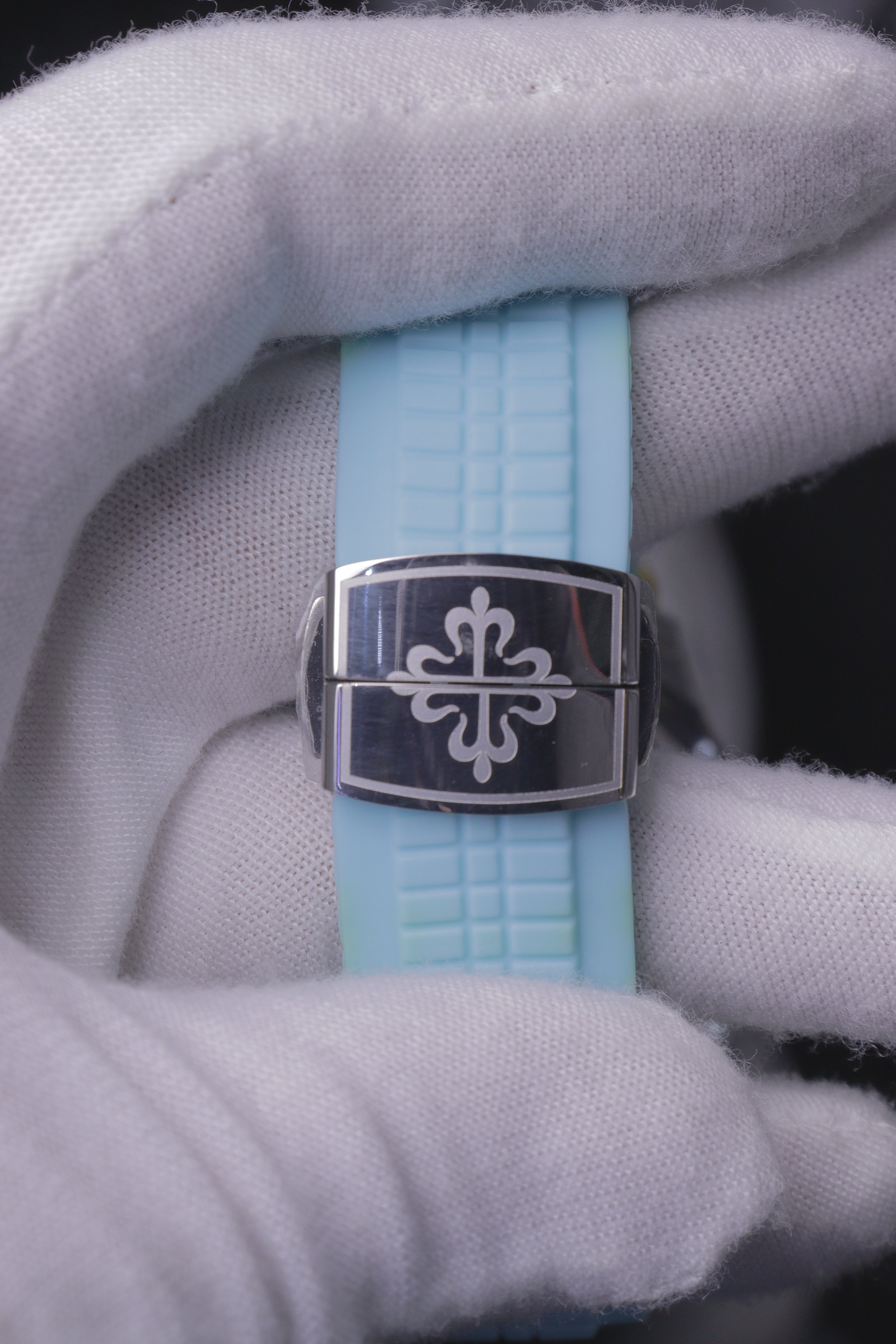 Patek Philippe Aquanaut Date Aço Azul Céu