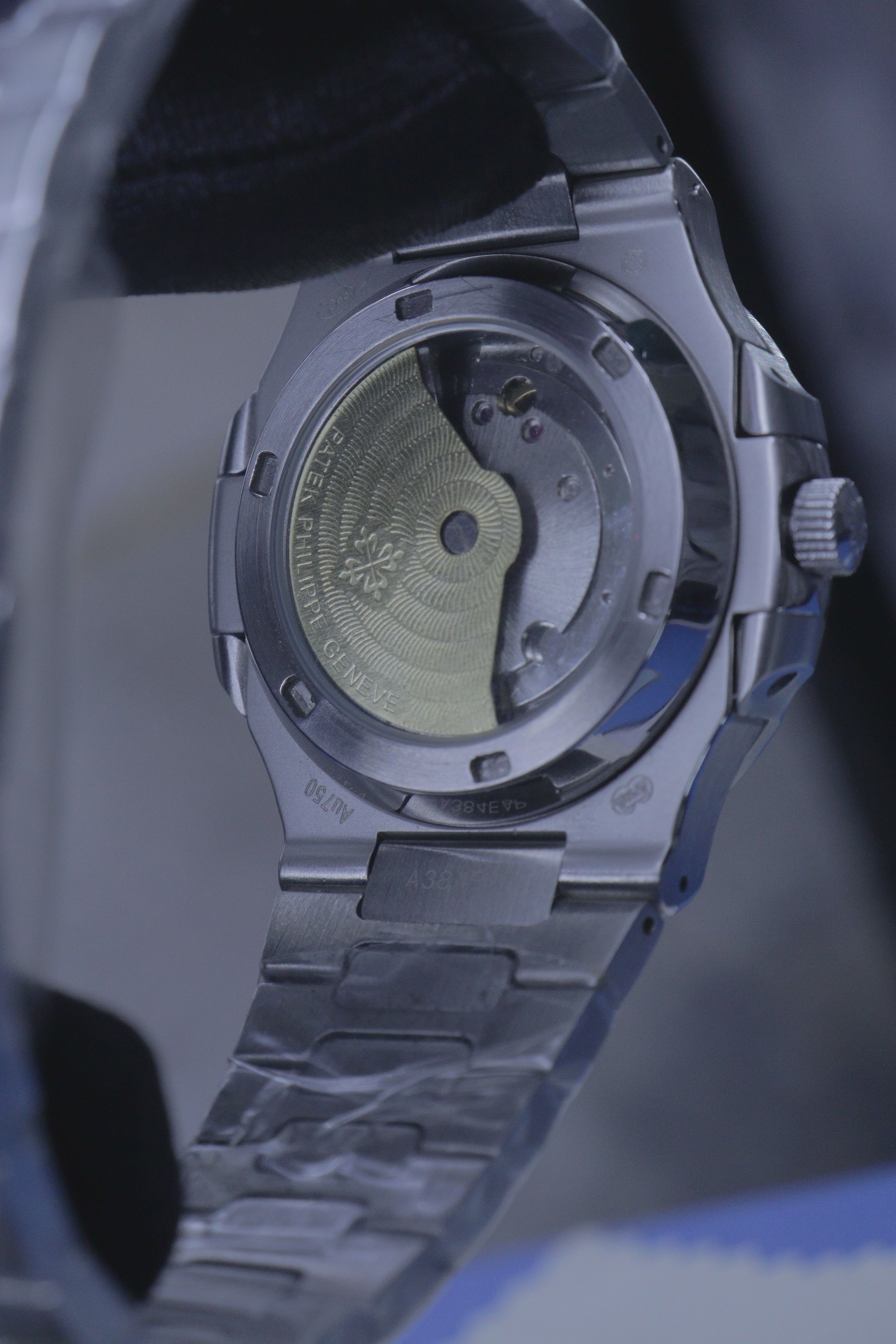 Patek Philippe Nautilus Aço Mostrador Azul/Preto