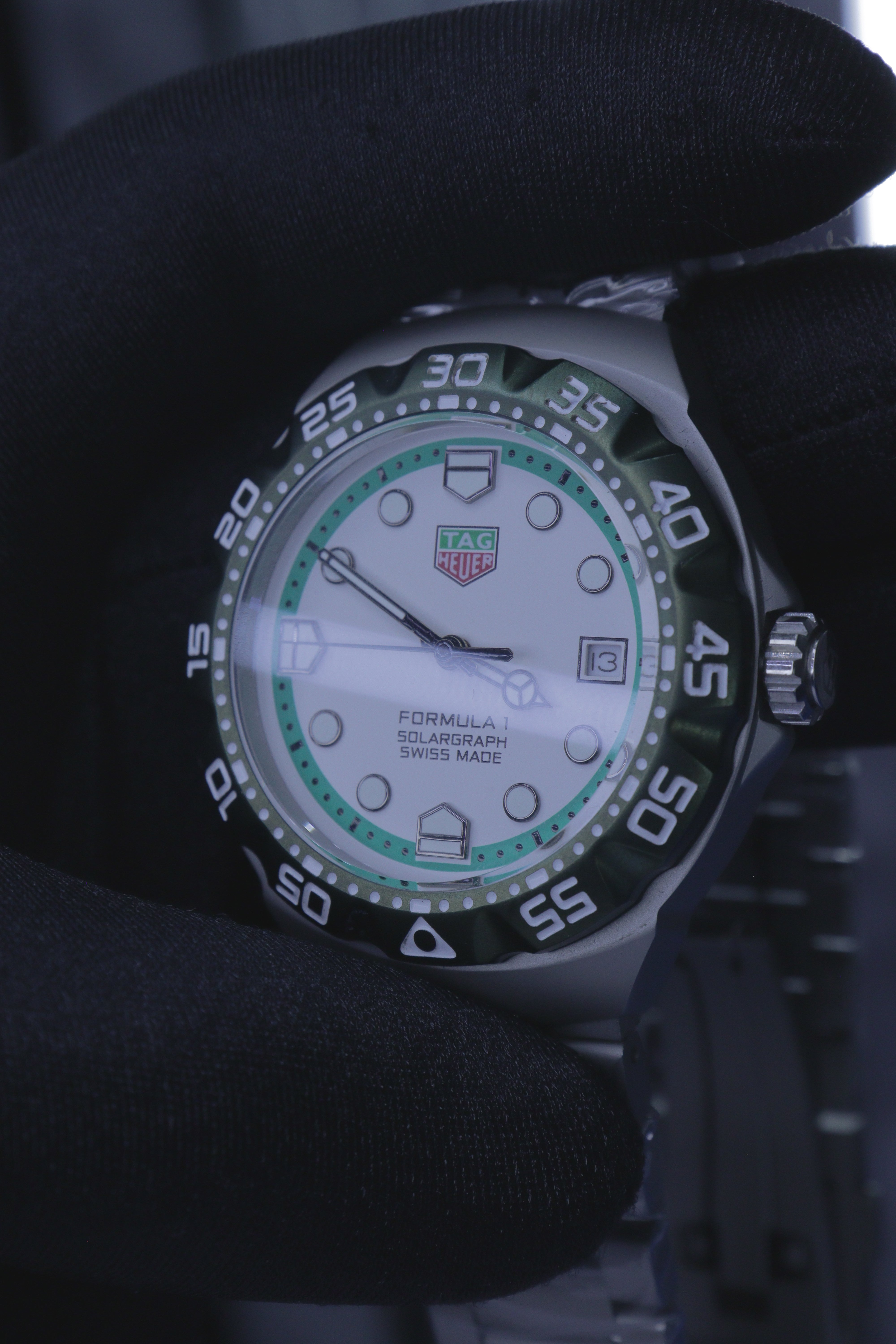 TAG Heuer Formula 1 Solargraph Branco e Verde