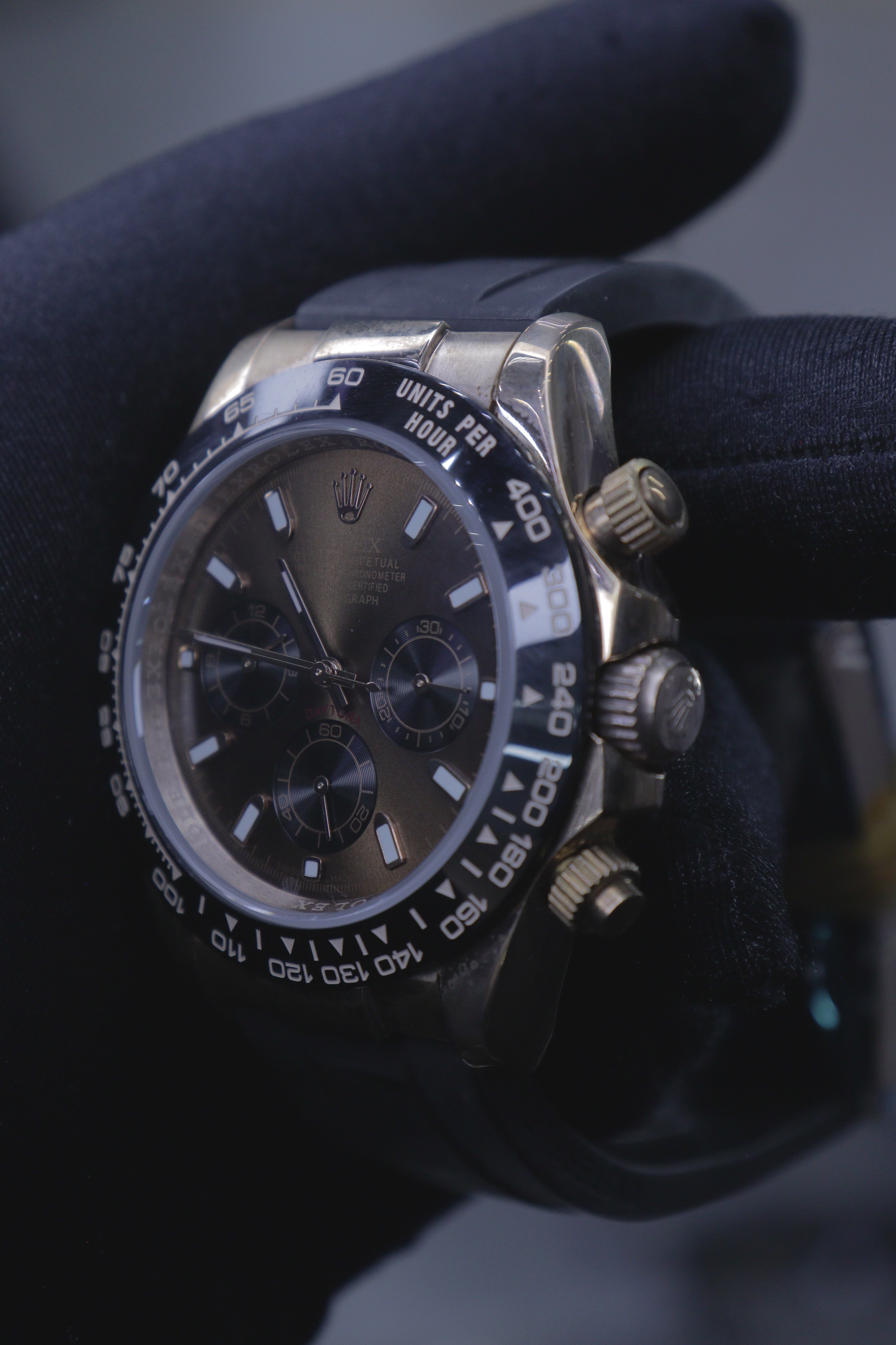 Rolex Oyster Perpetual Cosmograph Daytona Mostrador Cinza Olive