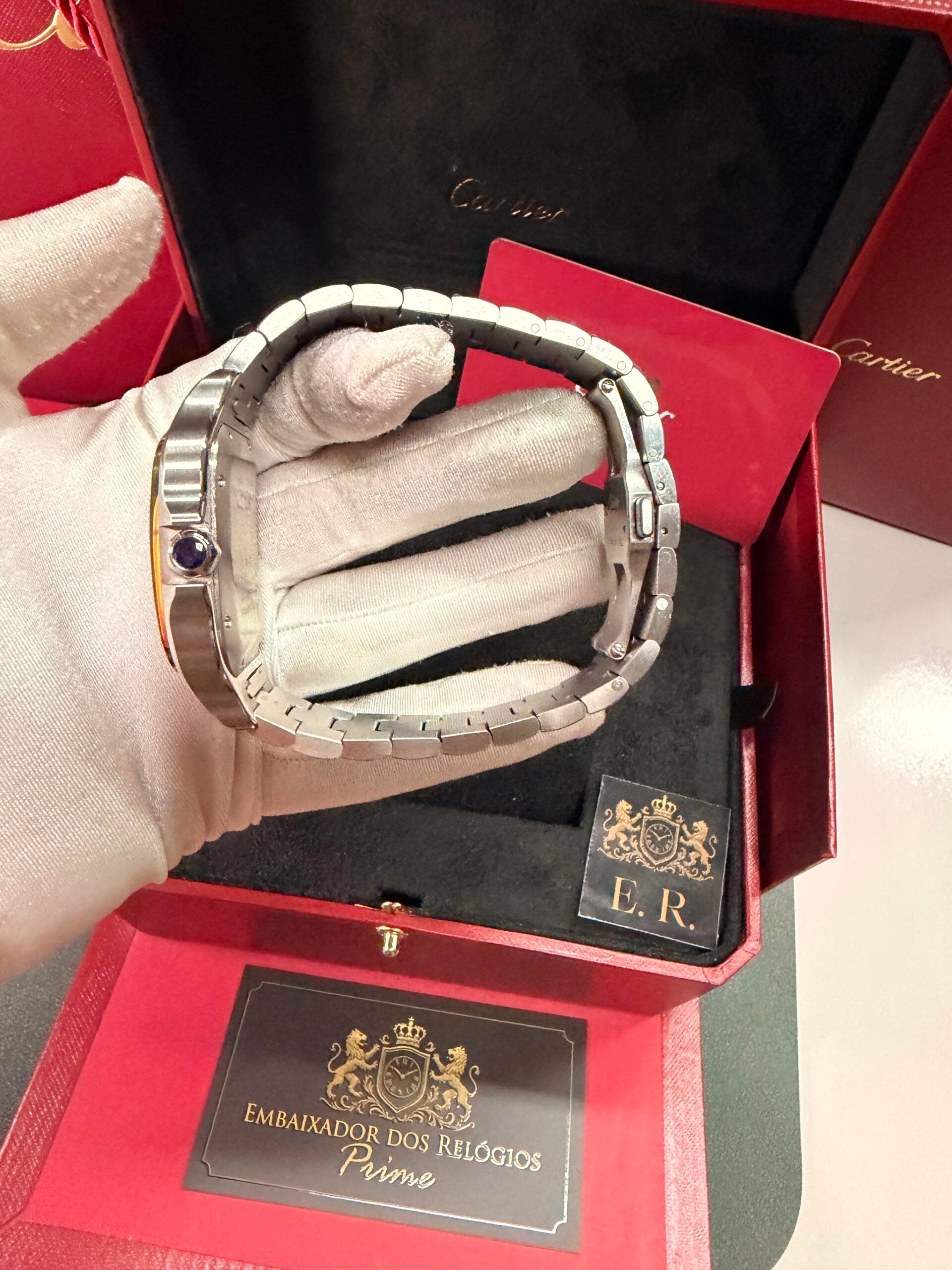 Cartier Santos Prata/Dourado – Grande