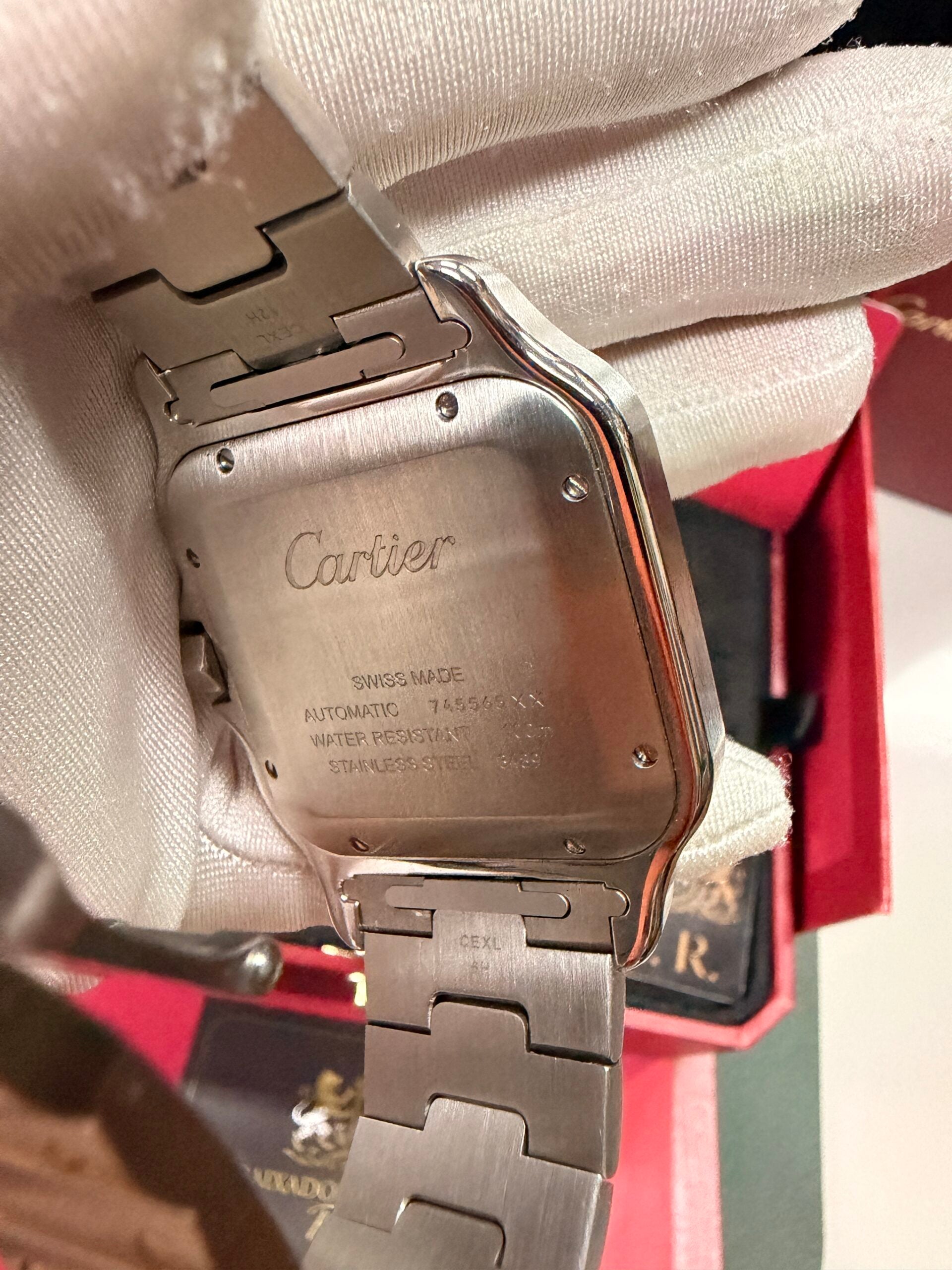 Cartier Santos Prata/Dourado – Grande