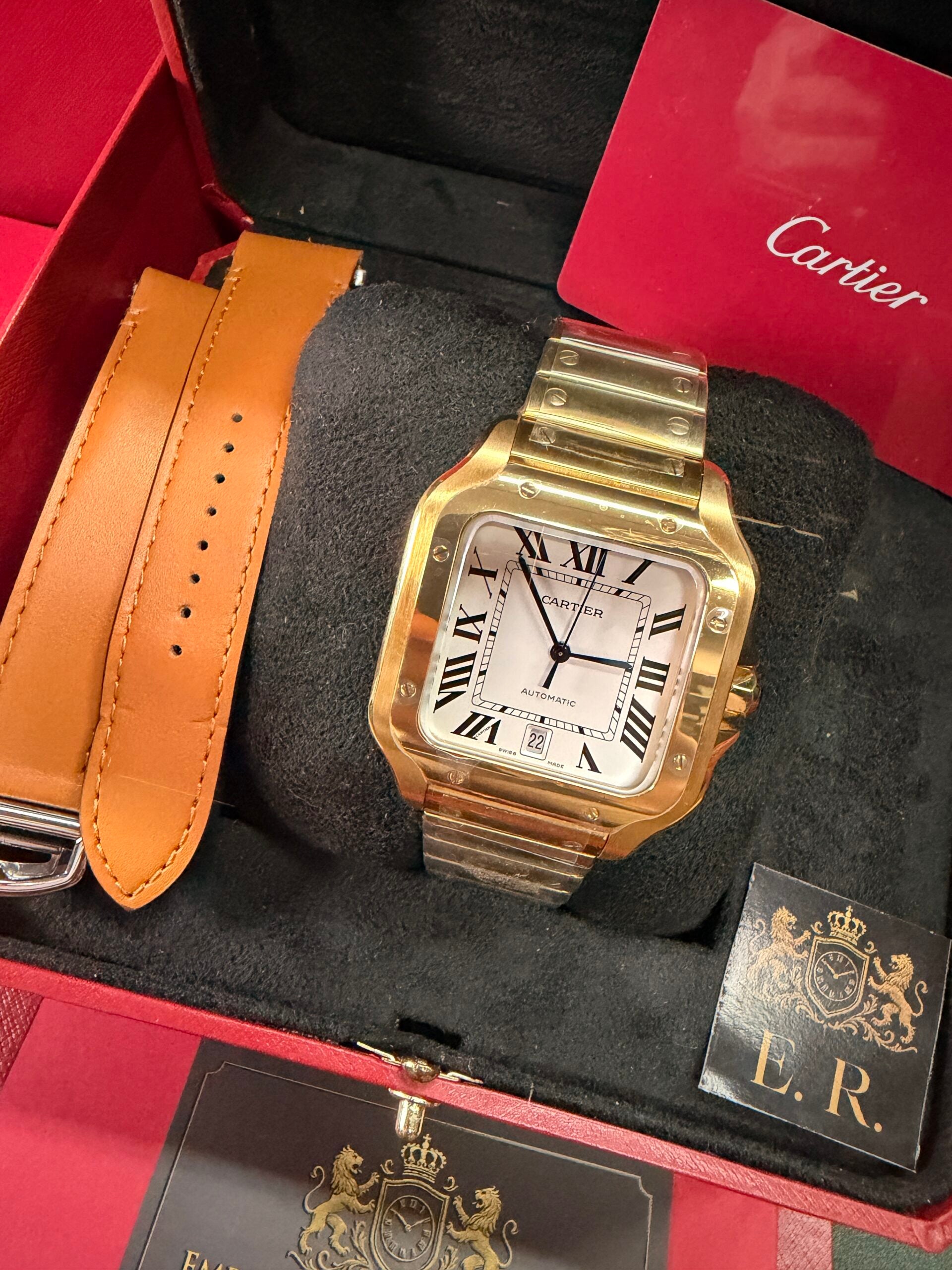Cartier Santos Dourado – Grande