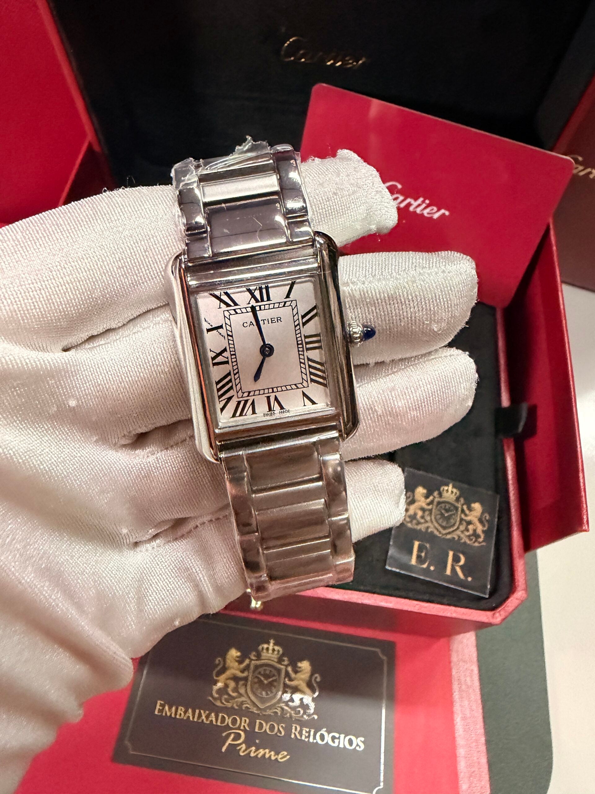 Cartier Tank Must Prata – Médio