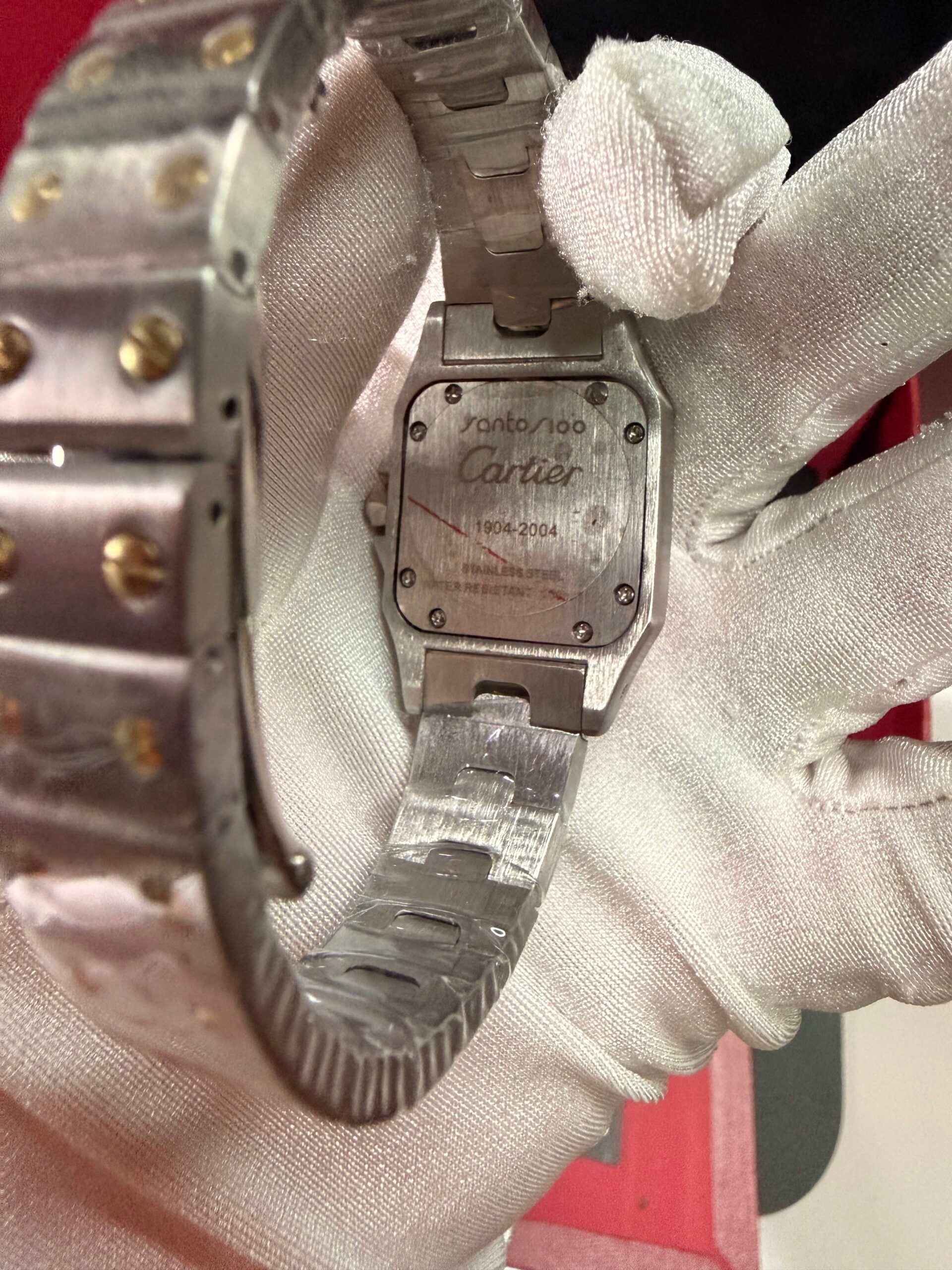 Cartier Santos Prata/Dourado – Médio