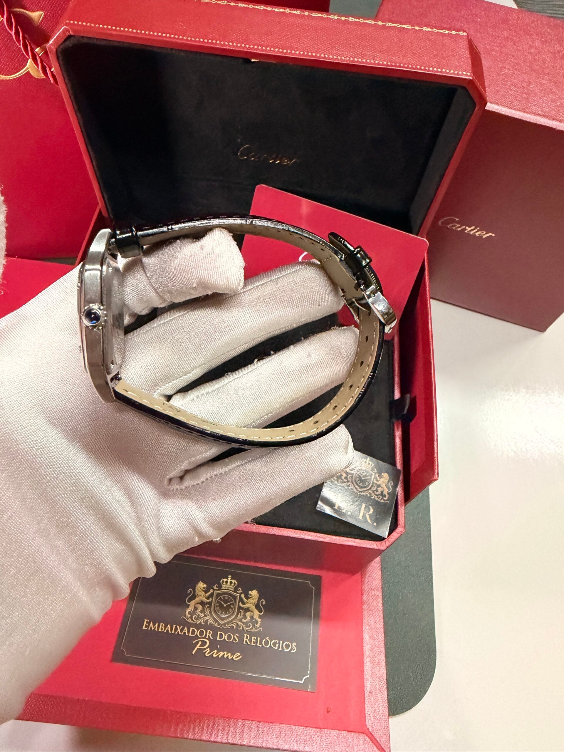 Cartier Santos Dumont Prata/Preto – Médio