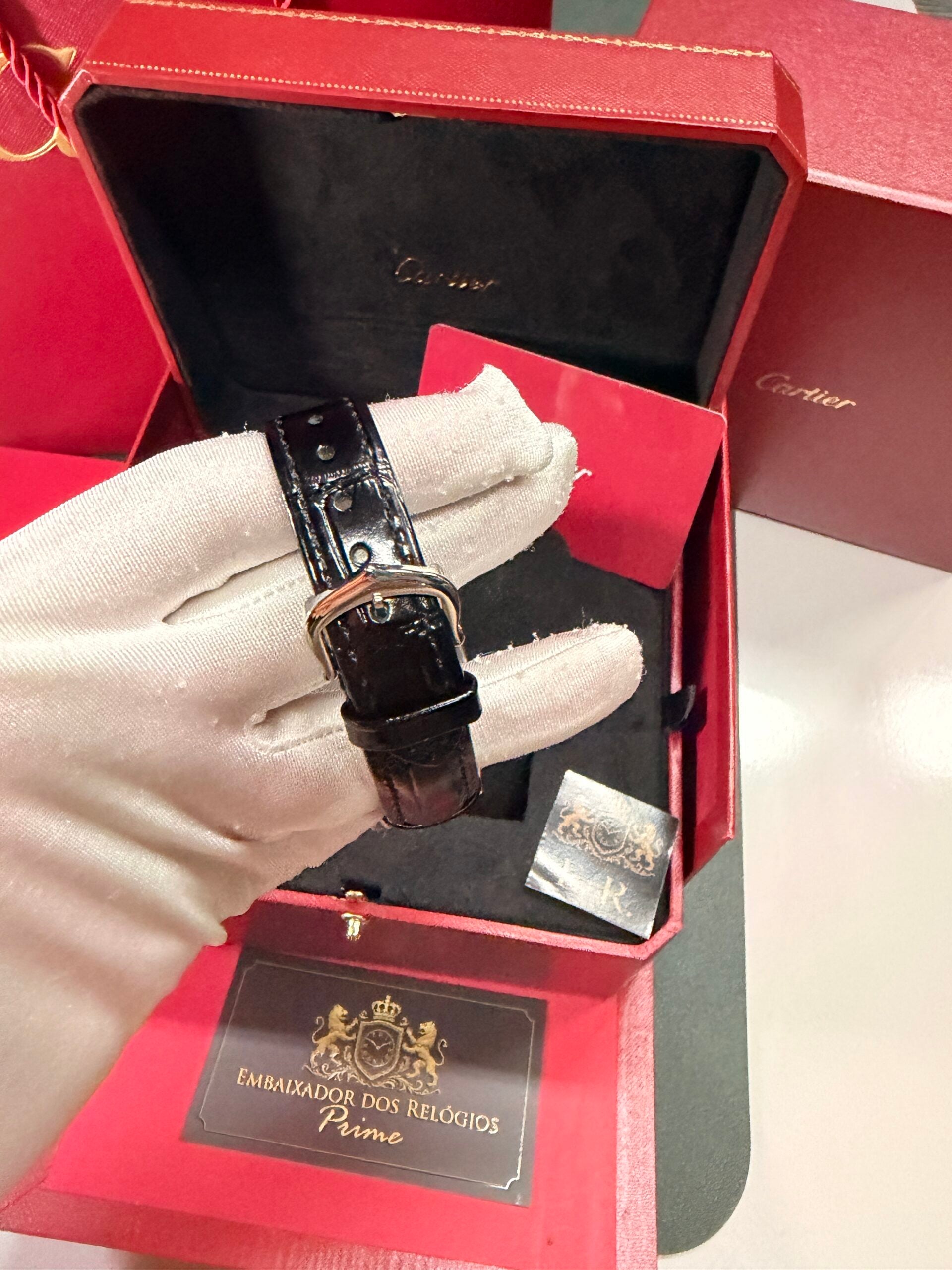 Cartier Santos Dumont Prata/Preto – Médio