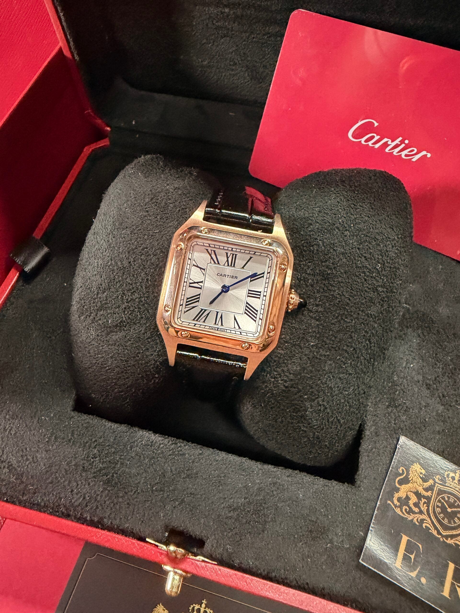 Cartier Santos Dumont Rose/Preto – Médio