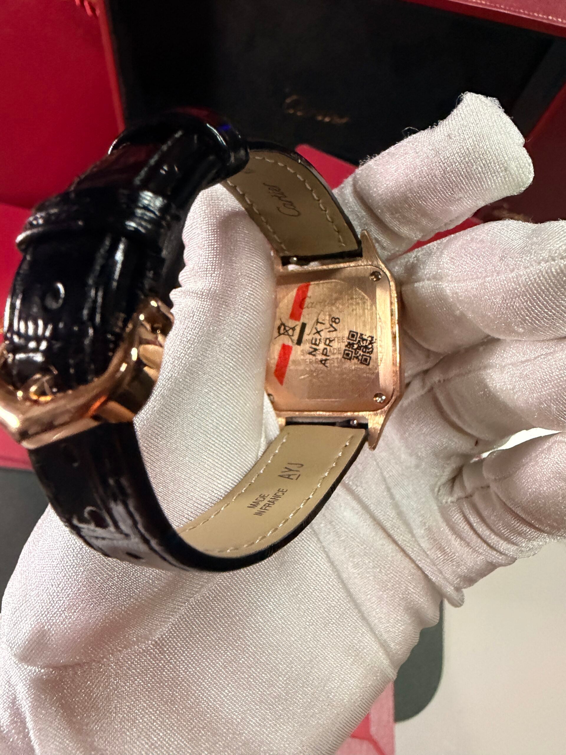 Cartier Santos Dumont Rose/Preto – Médio